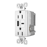 radiant 15A Tamper-Resistant Ultra-Fast USB Type-A/C Outlet, Black