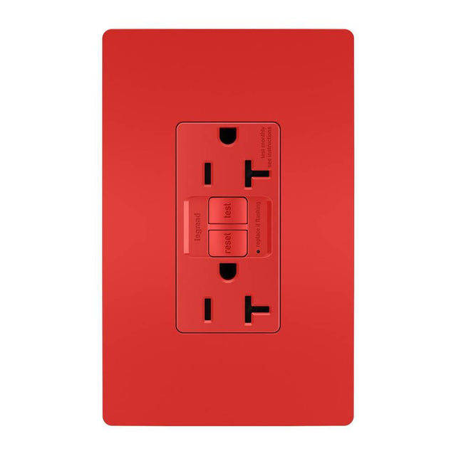 Legrand - radiant Spec-Grade 20A Tamper-Resistant Self-Test GFCI Receptacle, Red - Red