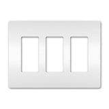Legrand - radiant Three-Gang Screwless Wall Plate, White - White