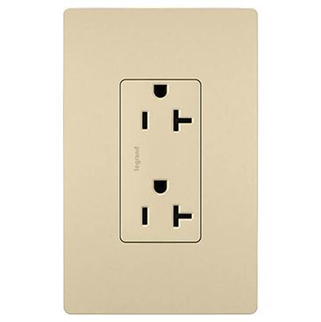 Legrand - radiant Spec-Grade 20A Tamper-Resistant Receptacle, Ivory - Ivory