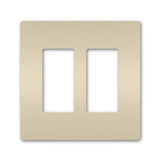 Legrand - radiant Two-Gang Screwless Wall Plate, Light Almond - Light Almond