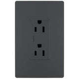 Legrand - radiant 15A 125V Duplex Tamper-Resistant Outlet, Graphite - Graphite