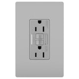 Legrand - radiant Spec-Grade 15A Weather-Resistant Self-Test GFCI Receptacle, Gray - Gray