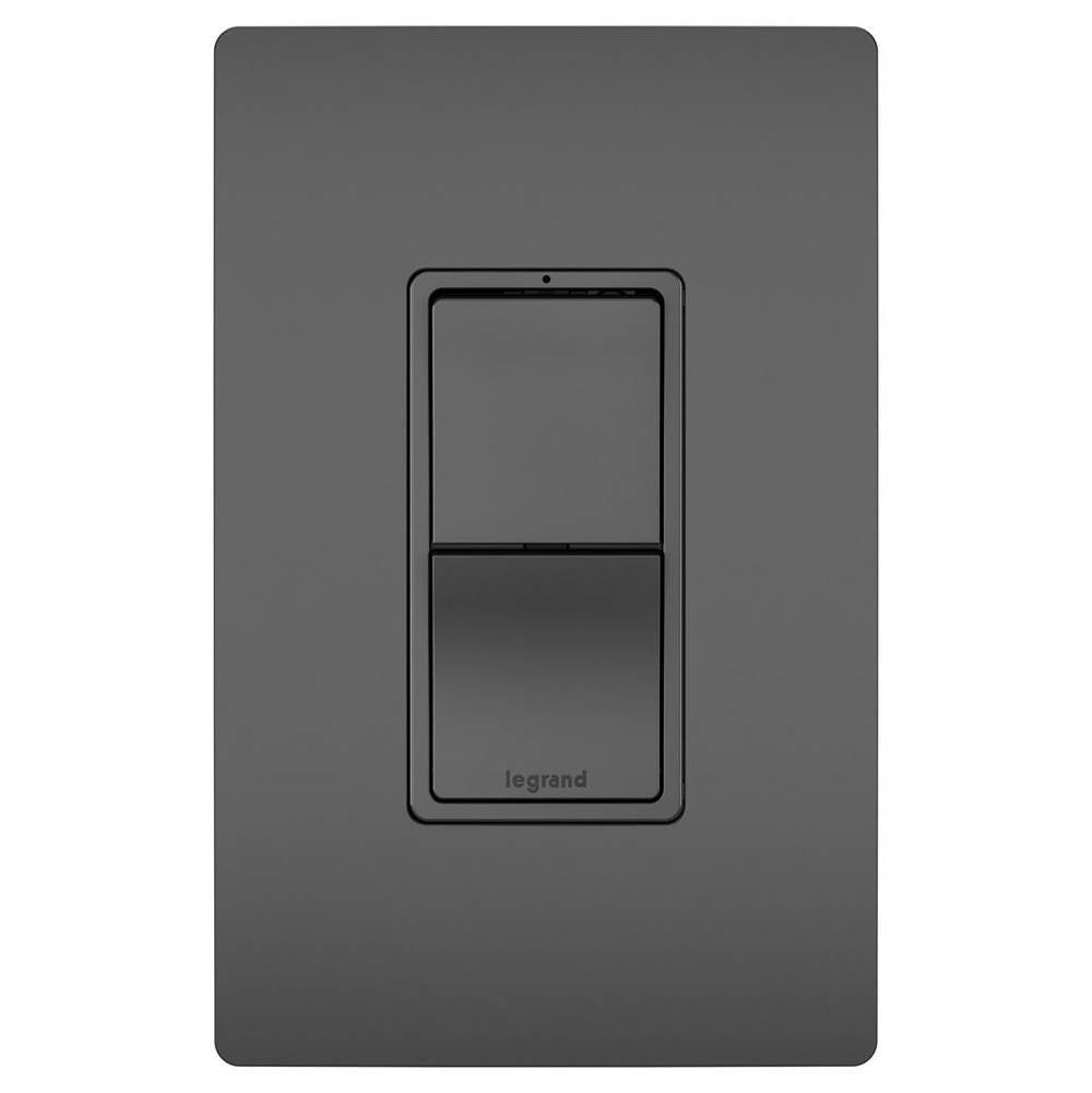Legrand - radiant Two Single-Pole/3-Way Switches, Black - Black