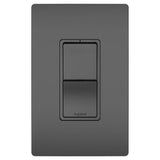 Legrand - radiant Two Single-Pole/3-Way Switches, Black - Black