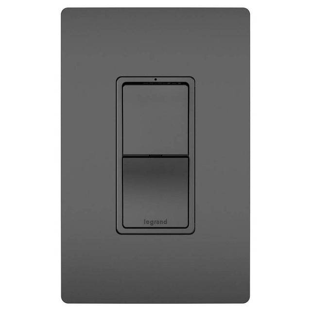 Legrand - radiant Two Single-Pole/3-Way Switches, Black - Black