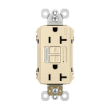 radiant 20A Tamper-Resistant Self-Test GFCI Outlet with Night Light, Gray