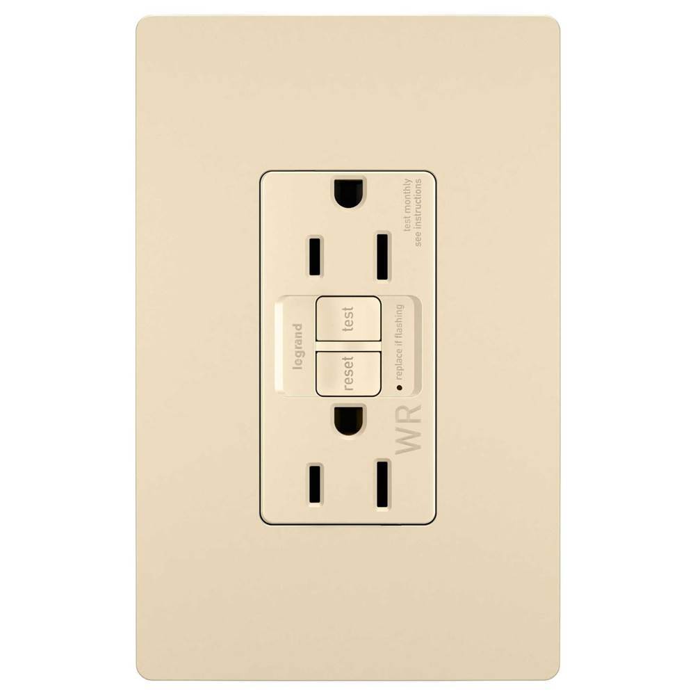 Legrand - radiant Spec-Grade 15A Weather-Resistant Self-Test GFCI Receptacle, Ivory - Ivory