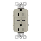 radiant 15A Tamper-Resistant Ultra-Fast USB Type C/C Outlet, Dark Bronze