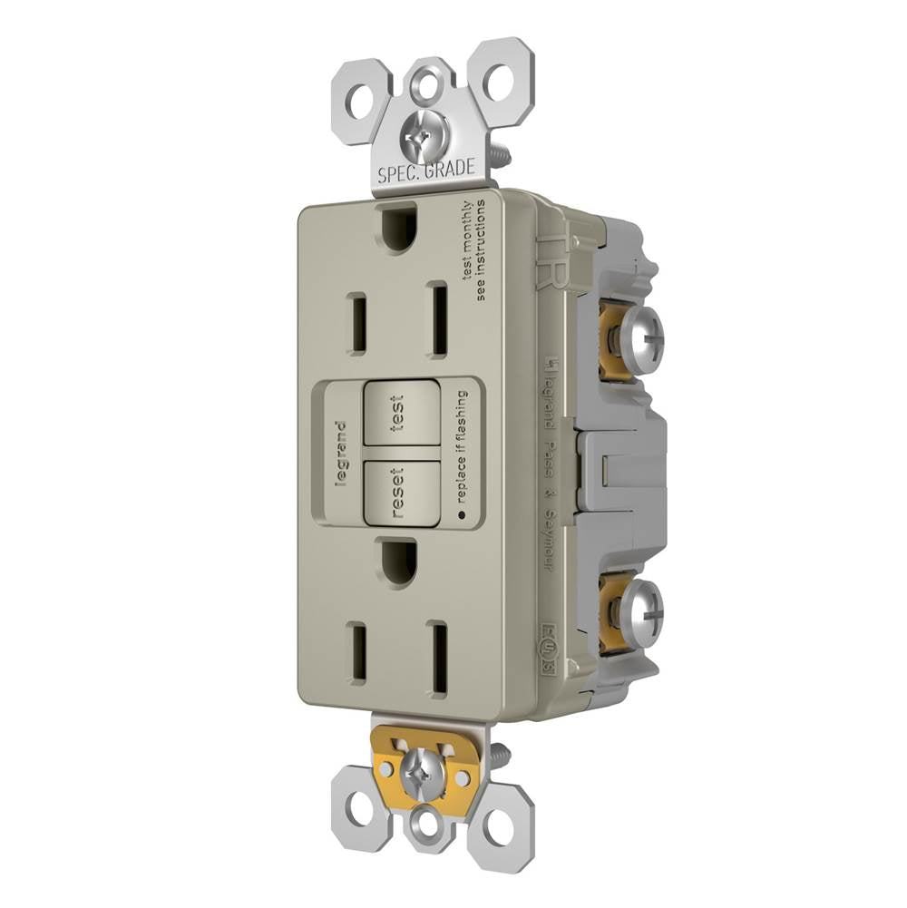 radiant Spec-Grade 15A Tamper-Resistant Self-Test GFCI Receptacle, Dark Bronze
