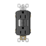 radiant 15A Tamper-Resistant Self-Test GFCI Outlet with Night Light, Black