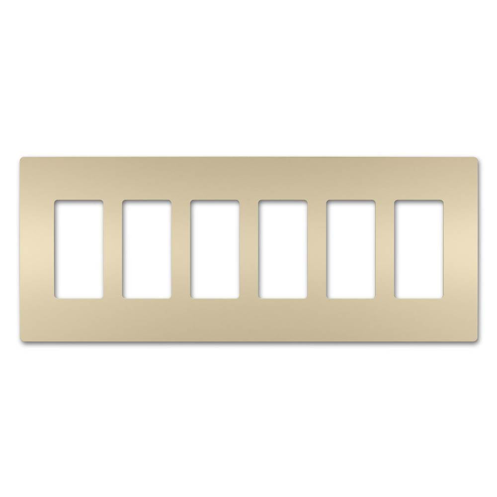 Legrand - radiant Six-Gang Screwless Wall Plate, Ivory - Ivory