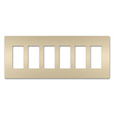 Legrand - radiant Six-Gang Screwless Wall Plate, Ivory - Ivory