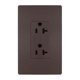 Legrand - radiant Spec-Grade 20A Tamper-Resistant Receptacle, Dark Bronze - Dark Bronze