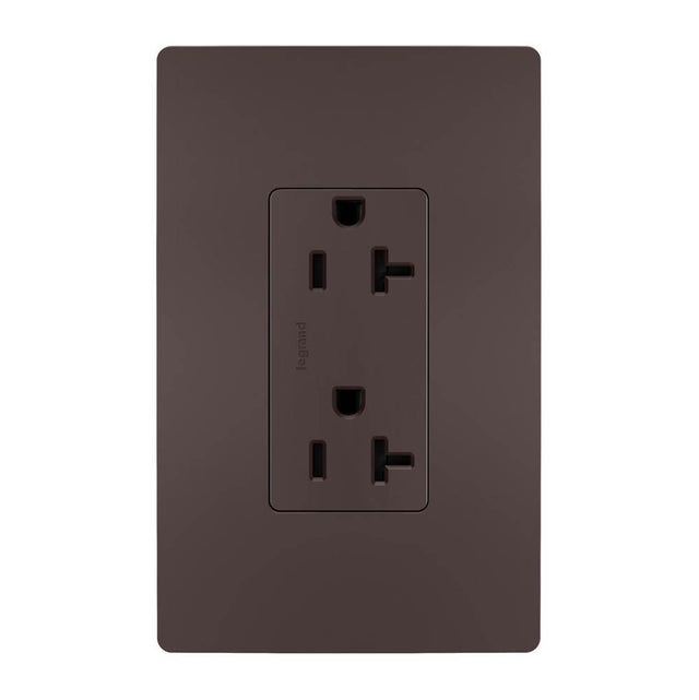 Legrand - radiant Spec-Grade 20A Tamper-Resistant Receptacle, Dark Bronze - Dark Bronze