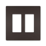 Legrand - radiant Two-Gang Screwless Wall Plate, Dark Bronze - Dark Bronze