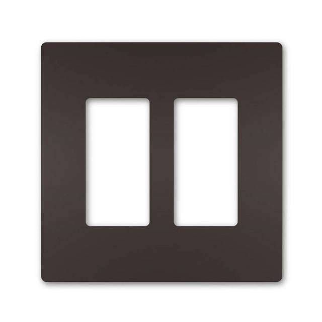 Legrand - radiant Two-Gang Screwless Wall Plate, Dark Bronze - Dark Bronze