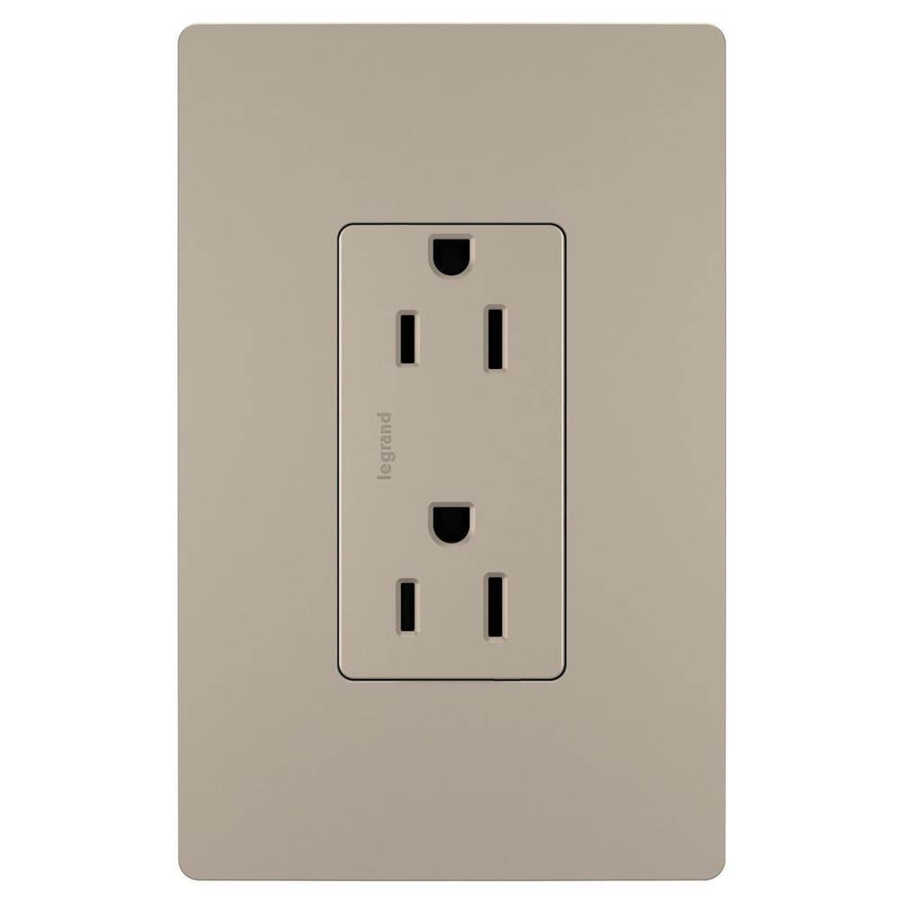 Legrand - radiant 15A 125V Duplex Tamper-Resistant Outlet, Nickel - Nickel
