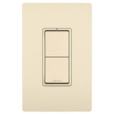 Legrand - radiant Two Single-Pole Switches, Light Almond - Light Almond