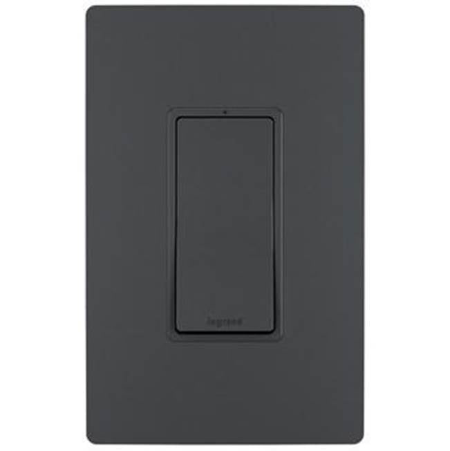 Legrand - radiant 15A Single-Pole Switch, Graphite - Graphite