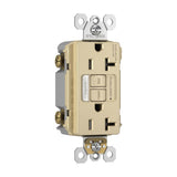 radiant 20A Tamper-Resistant Self-Test GFCI Outlet with Night Light, Gray