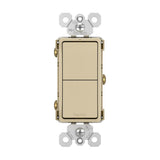 radiant Two Single-Pole Switches, Black