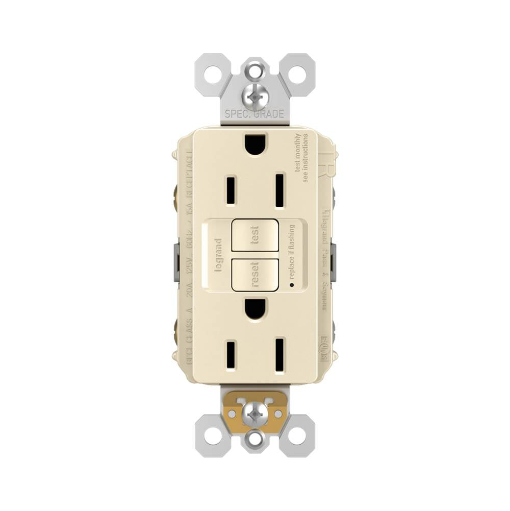 radiant Spec-Grade 15A Tamper-Resistant Self-Test GFCI Receptacle, Brown