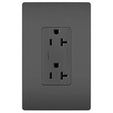 Legrand - radiant Spec-Grade 20A Tamper-Resistant Receptacle, Black - Black