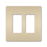 Legrand - radiant Two-Gang Screwless Wall Plate, Ivory - Ivory