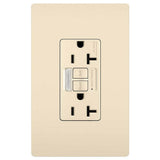 Legrand - radiant 20A Tamper-Resistant Self-Test GFCI Outlet with Night Light, Light Almond - Light Almond
