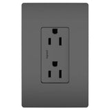 Legrand - radiant 15A 125V Duplex Tamper-Resistant Outlet, Black - Black