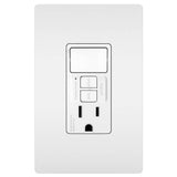 Legrand - radiant Single-Pole Switch with Tamper-Resistant Self-Test GFCI Outlet, White - White