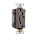 radiant 15A Tamper-Resistant Self-Test GFCI Outlet with Audible Alarm, Brown