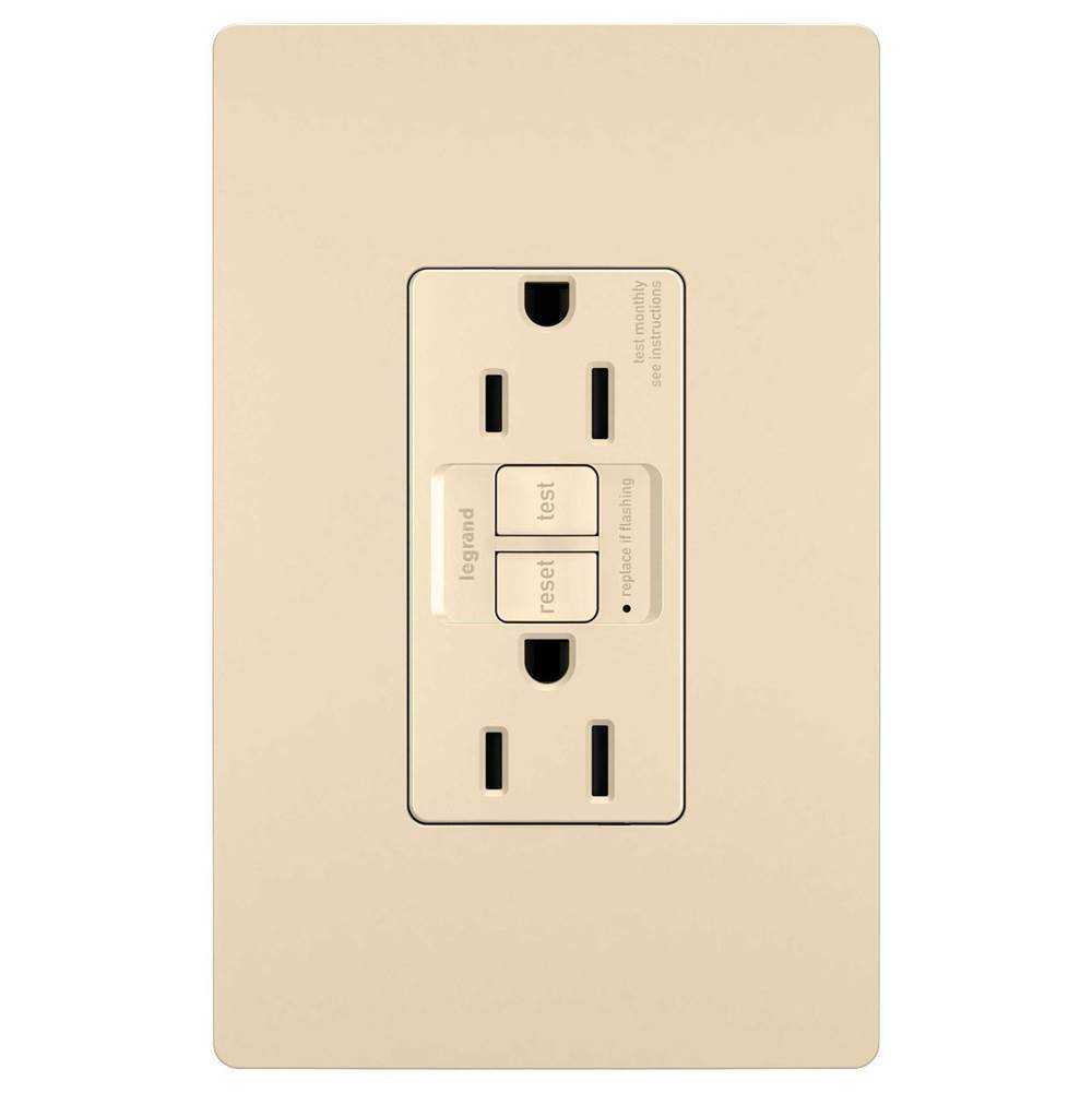 Legrand - radiant Spec-Grade 15A Tamper-Resistant Self-Test GFCI Receptacle, Ivory - Ivory