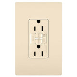 Legrand - radiant 15A Tamper-Resistant Self-Test GFCI Outlet with Audible Alarm, Light Almond - Light Almond