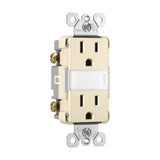 radiant 15A Tamper-Resistant Outlet with Night Light, Black