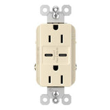 radiant 15A Tamper-Resistant Ultra-Fast USB Type C/C Outlet, Black