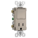 radiant Single-Pole/3-Way Switch with 15A Tamper-Resistant Outlet, Dark Bronze