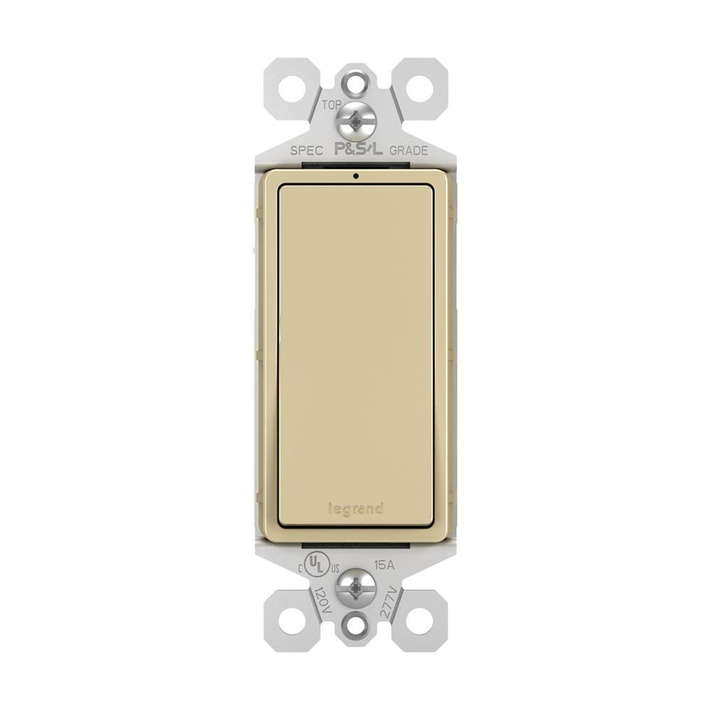 radiant 15A Single-Pole Switch with Locator Light, Ivory