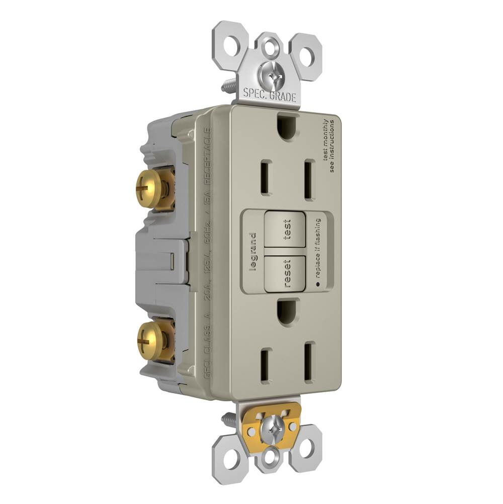 radiant Spec-Grade 15A Tamper-Resistant Self-Test GFCI Receptacle, Dark Bronze