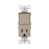radiant Single-Pole/3-Way Switch with 15A Tamper-Resistant Outlet, Dark Bronze