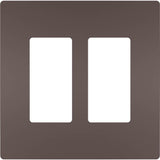 radiant Two-Gang Screwless Wall Plate, Dark Bronze