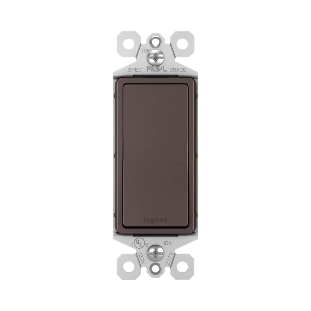 Legrand - radiant 15A Single-Pole Switch, Dark Bronze - Dark Bronze