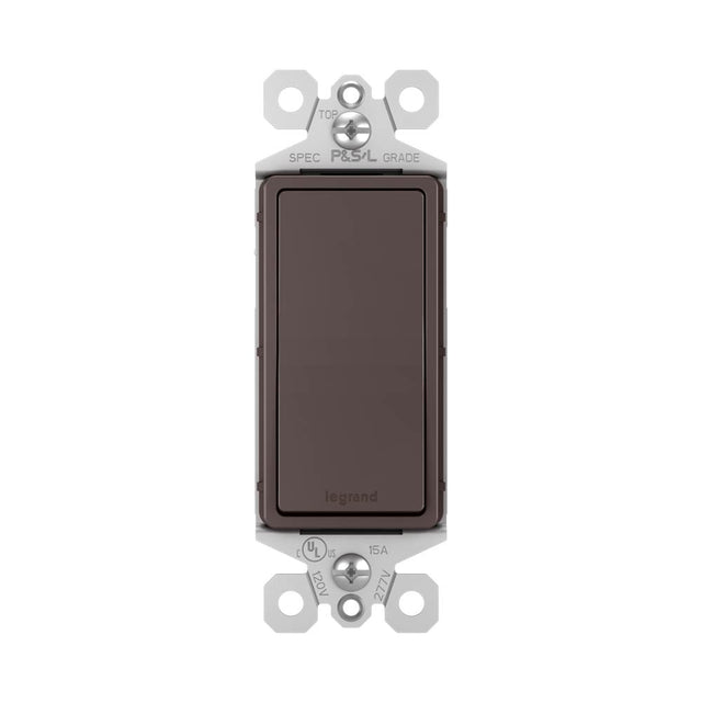 Legrand - radiant 15A Single-Pole Switch, Dark Bronze - Dark Bronze