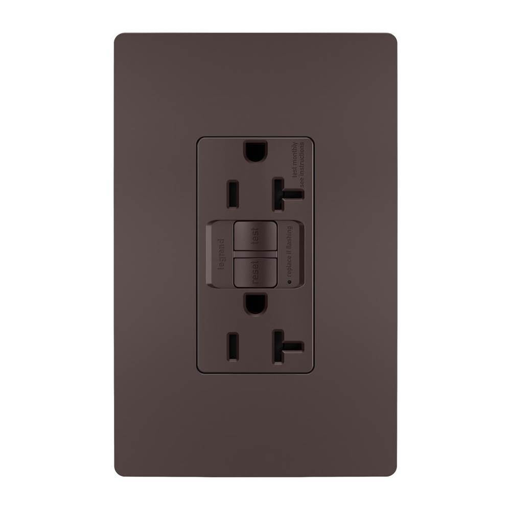 Legrand - radiant Spec-Grade 20A Tamper-Resistant Self-Test GFCI Receptacle, Dark Bronze - Dark Bronze