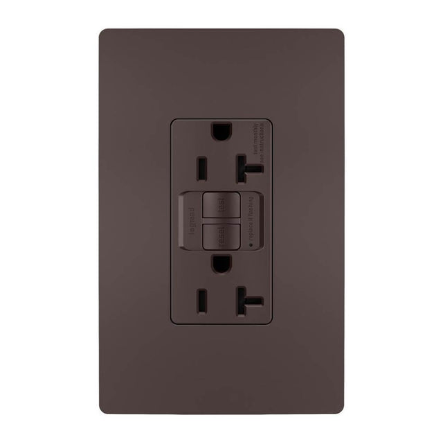 Legrand - radiant Spec-Grade 20A Tamper-Resistant Self-Test GFCI Receptacle, Dark Bronze - Dark Bronze
