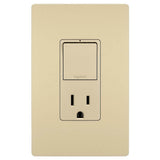 Legrand - radiant Single-Pole/3-Way Switch with 15A Tamper-Resistant Outlet, Ivory - Ivory