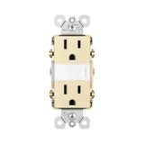 radiant 15A Tamper-Resistant Outlet with Night Light, Black