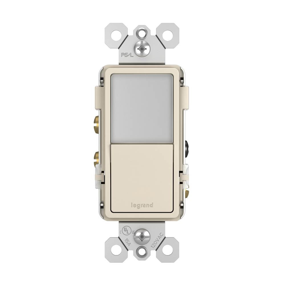 radiant Single-Pole/3-Way Switch with Night Light, Black