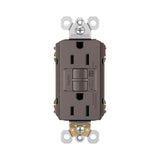 radiant 15A Tamper-Resistant Self-Test GFCI Outlet with Audible Alarm, Brown